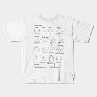 Geometric Formulas Kids T-Shirt